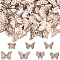 200Pcs Laser Cut Wood Shapes, Unfinished Wooden Embellishments, Poplar Wood Cabochons, Butterfly, Blanched Almond, 23.5x27.5x2.5mm