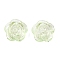 Transparent Acrylic Beads, Rose, Green Yellow, 17.5x18x6.5mm, Hole: 1.6mm