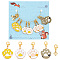 NBEADS 10 Pcs Paw Stitch Markers, Alloy Enamel Crochet Stitch Marker Charms Removable Lobster Clasp Locking Knitting Markers for Knitting Weaving Sewing Jewelry Making