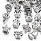 Tibetan Style Alloy European Beads, Cadmium Free & Lead Free, Large Hole Beads, Mixed Shapes, Antique Silver, 9~18x8.5~13.5x6.5~9.5mm, Hole: 4.5~5mm