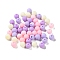 Rubberized Style Imitated Silicone Acrylic Beads, Round, Lilac, 8x7.5mm, Hole: 1.6mm, about 76pcs/20g
