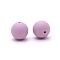 Silicone Beads Round Rubber Bead 15MM Loose Spacer Beads for DIY Supplies Jewelry Keychain Making, Thistle, 15mm