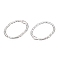 Rack Plating Alloy Pendants, Cadmium Free & Nickel Free & Lead Free, Oval, Platinum, 21.5x16.5x1mm, Hole: 1.2x2mm