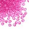 Transparent Acrylic Beads, Faceted, Round, Hot Pink, 6x5.5mm, Hole: 1.7~1.8mm, about 4200pcs/500g