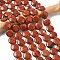 Natural Crackle Flat Round Red Jasper Beads Strands, 20x7~9mm, Hole: 1mm, about 20pcs/strand, 15.74 inch