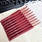 9Pcs Aluminum Diverse Size Crochet Hooks Set, with Handle, for Braiding Crochet Sewing Tools, Indian Red, 220x105mm