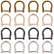 GORGECRAFT 16Pcs 4 Colors Horseshoe D Ring Screw in Shackle Alloy Horseshoe U Shaped Key Ring Buckles for Bracelet Making Leather Purse Bag Keychain Replacement DIY Craft Accessories