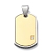 304 Stainless Steel Micro Pave Cubic Zirconia Pendants, Ion Plating(IP), Rectangle Charms, Golden, 30x18x3mm, Hole: 6mm
