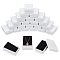 Cardboard Jewelry Boxes, with Sponge Pad Inside, Rectangle, for Anniversaries, Wedding, Birthday, White, 8x5.1x2.7cm, Inner Size: 7.4x4.6x2.45cm