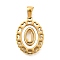 Golden 304 Stainless Steel Pendants, with Shell, Hollow Oval with Heart, Letter J, 23x16.5x2mm, Hole: 5.5x3mm
