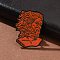 Ancient Greek Mythology Theme  Enamel Pins, Alloy Brooches for Backpack Clothes, Prometheus, Orange Red, 32x25mm