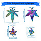 Yilisi 24pcs 4 colgantes de aleación de color arcoíris de estilo FIND-YS0001-04-NR-3