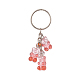 Schlüsselanhänger mit Bärenanhänger aus transparentem Harz mit Farbverlauf KEYC-JKC00458-2