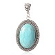 Synthetic Turquoise Big Pendants PALLOY-K215-06A-AS-1