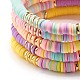 Synthetic Hematite & Polymer Clay Heishi Beads Stretch Bracelets Set BJEW-JB07381-5