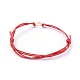 Adjustable Waxed Cotton Cord Bracelets BJEW-JB05064-03-2