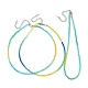 Facettierte Unterlegscheibe-Glasperlen-Halskette für Frauen NJEW-M208-01J-2