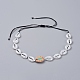 Verstellbare geflochtene Halsketten aus Nylonfaden NJEW-JN02705-M-2