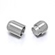 Barrel 304 Stainless Steel Magnetic Clasps with Glue-in Ends X-STAS-D059-18C-2