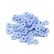 Плоские круглые экологически чистые бусины из полимерной глины ручной работы CLAY-R067-8.0mm-32-4