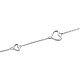 TINYSAND 925 Sterling Silver Double Heart Link Bracelet TS-B344-S-3