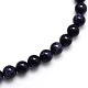 Synthetic Blue Goldstone Round Beads Strands G-O047-11-8mm-1