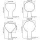 Ahandmaker Set di picchetti di supporto per piante a forma di cuore e tondo in ferro tondo da 4 pz IFIN-GA0001-40-2