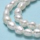 Hebras de perlas de agua dulce cultivadas naturales PEAR-A005-12-01-4