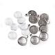 25mm Transparent Clear Domed Glass Cabochon Cover for Alloy Photo Pendant Making TIBEP-X0009-RS-1