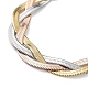 Placage ionique (ip) 304 bracelet à chaînes à chevrons en acier inoxydable pour femme BJEW-F466-03M-2