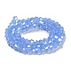 Imitation Jade Electroplate Glass Beads Strands GLAA-F029-J4mm-C04-2