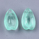 Transparent Spray Painted Glass Charms GLAA-S183-11B-2