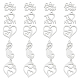 PandaHall Elite 20Pcs 5 Style Mother's Day 201 Stainless Steel & 304 Stainless Steel Pendants STAS-PH0003-97-1
