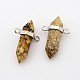 Natural Picture Jasper Bullet Pointed Pendants G-F176-08-1
