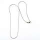 201 Stainless Steel Snake Chain Necklaces NJEW-R063-46P-2