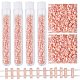 CREATCABIN 1000Pcs 2 Hole 1/4 Tila Beads Mix Glass Seed Beads Bulk Flat Rectangle Mini Tiny Opaque Square with Plastic Container for Craft Bracelet Necklace Earring Jewelry Making 2mm Light Coral SEED-CN0001-20-1