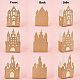 Scatole di caramelle glitter in carta a forma di castello CON-WH0083-12-3