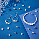Unicraftale 40 pièces 8mm perles d'espacement en strass 316 perles chirurgicales en acier inoxydable 2mm trou bouchon perles disque strass bracelets perles pour la fabrication de bijoux RB-UN0001-08B-3