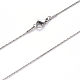 304 Stainless Steel Coreana Chain Necklace NJEW-S420-005B-P-1