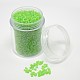 1 Box Transparent Frosted Two Cut Glass Seed Beads DIY Loose Spacer Tube Glass Seed Beads SEED-X0005-11-QB12-B-2