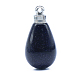 Synthetic Blue Goldstone Perfume Bottle Pendants BOTT-PW0001-071G-1