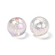 Placage uv perles acryliques irisées arc-en-ciel transparentes TACR-D010-07E-3