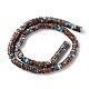 Assembled Synthetic Bronzite and Imperial Jasper Beads Strands G-I318-08-4