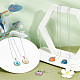 Unicraftale 5 Stück 5-farbige Trockenblumen-Anhänger-Halsketten aus gepresstem Glas NJEW-UN0001-38-2
