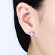 Exquisite 925 Sterling Silver Cubic Zirconia Stud Earrings EJEW-BB20047-2