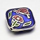 Antigue Silver Plated Alloy Enamel Beads ENAM-J049-03AS-1