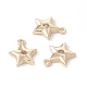 Rack Plating Brass Micro Pave Clear Cubic Zirconia Charms KK-G433-15G-3