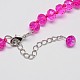 Flower Glass Beads Bib Statement Necklaces NJEW-P102-76C-4