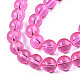 Chapelets de perles rondes en verre transparent peint DGLA-Q022-4mm-02-2
