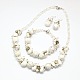 Pierre naturelle des colliers en perles et bracelets et boucles d'oreilles ensembles X-NJEW-P077-02-1